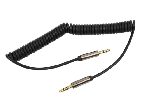 Кабель AUX VIXION (Y-15) 2 x Jack 3,5 (M) спираль (2м) (черный)