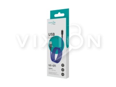 Кабель USB VIXION PRO (VX-07i) для iPhone Lightning 8 pin (1м) (синий)