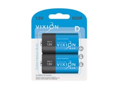 Батарейка Vixion солевая R20P - D2 (блистер 2шт)