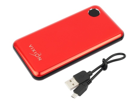Портативное зарядное устройство (Power Bank) VIXION DP-17 10000mAh (Type-C, USB, MicroUSB) (красный)