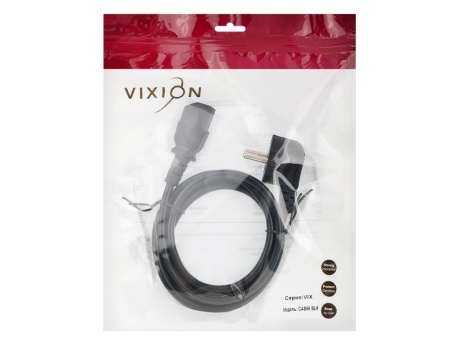 Кабель сетевой VIXION CAB56 EURO pin (m) - C13 (m) (1,5м) (черный)