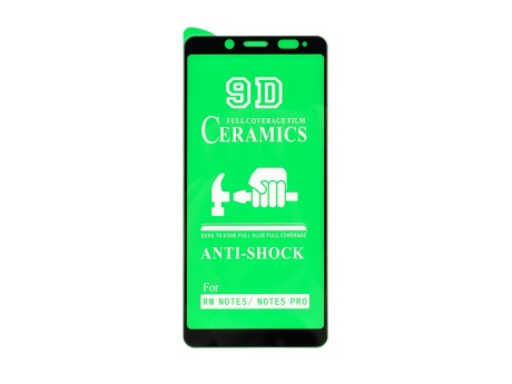 Защитное стекло керамическое для Xiaomi Redmi Note 5/Note 5 Pro (черный) (VIXION)