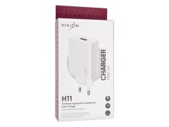 СЗУ VIXION H11 (1-USB) Quick Charger 3.0 (белый)