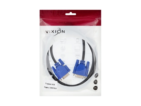 Кабель VIXION CAB25 VGA (M) - VGA (M) 1.5m (черный)