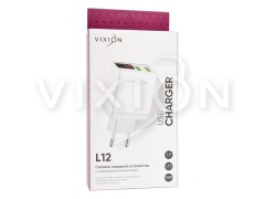 СЗУ VIXION L12 (2-USB/3.1A) с дисплеем (белый)