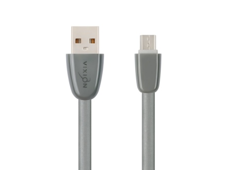 Кабель USB VIXION (K12m) microUSB (1м) силиконовый (серый)
