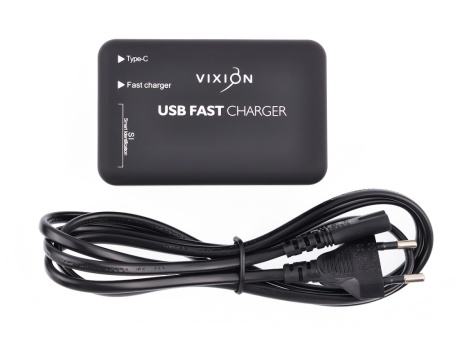 СЗУ VIXION Special Edition H4 Quick Charger 30W 4USB + 1 Type-C (черный)