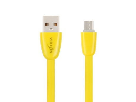 Кабель USB VIXION (K12m) microUSB (1м) силиконовый (желтый)