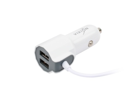 АЗУ VIXION U8 micro USB (2-USB/2.1A) (белый)