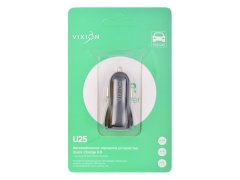 АЗУ VIXION U25 Quick Charger 3.0 (1-USB/2.4A;1-USB/3.1A) (черный)