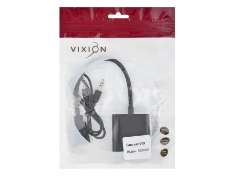 Конвертер VIXION AD29 HDMI (M) - VGA (F) (черный)