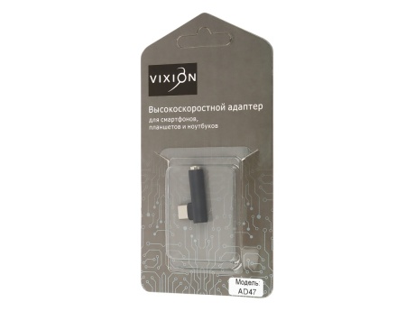 Адаптер VIXION (AD47) Jack 3.5 - Type-C (черный)