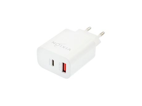 СЗУ VIXION L16 (1-USB 3A/1-Type-C Power Delivery) 20W (белый)