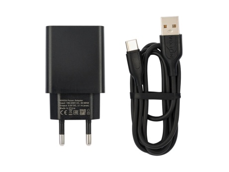 СЗУ VIXION L7c (2-USB/2.1A) + Type-C кабель 1м (черный)