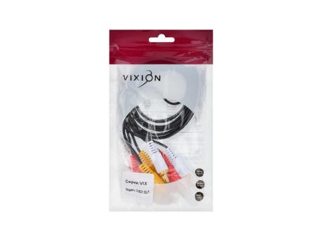 Кабель VIXION CAB31 3RCA (M) - 3RCA (M) 1.5m (черный)