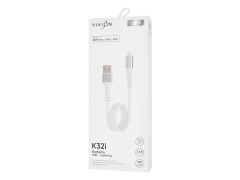Кабель USB VIXION Special Edition (K32i) для iPhone MFI Lightning 8 pin (1м) (белый)