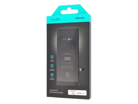 Аккумулятор для iPhone 7 (Vixion) усиленная (2200 mAh) с монтажным скотчем