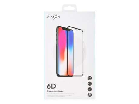 Защитное стекло 6D для Xiaomi Redmi 10C/Poco C40  (черный) (VIXION)