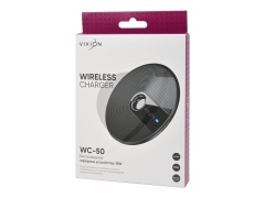 Беспроводное зарядное устройство VIXION WC-50, 15W (черный)