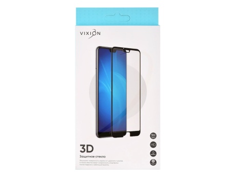 Защитное стекло 3D для iPhone 15 Plus (черный) (VIXION)