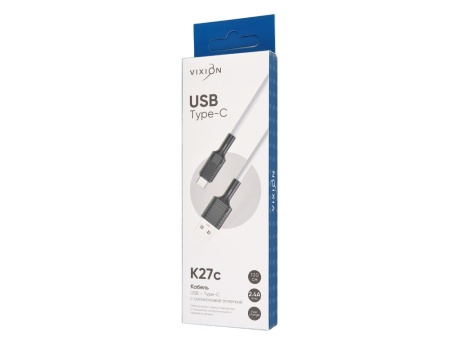 Кабель USB VIXION (K27c) Type-C (1м) (белый)