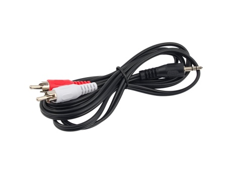 Кабель AUX VIXION PRO (VX-40) 2RCA (M) - Jack 3,5 (M) (1.5м) (черный)