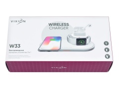 Беспроводное зарядное устройство VIXION W33 (3 в 1) (белый)