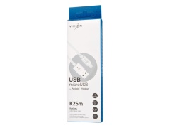 Кабель USB VIXION (K25m) microUSB (1.2м) (белый)