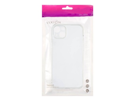 Накладка силиконовая Vixion 1,0мм для iPhone 15 Plus (прозрачный)