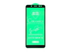 Защитное стекло керамическое для Samsung A600F/A530F/J600F Galaxy A6/A8/J6 (2018) (черный) (VIXION)