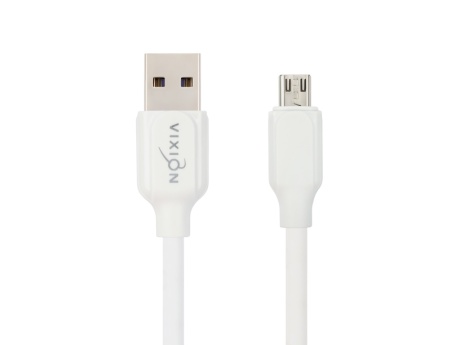 Кабель USB VIXION (K28m) 3,5A microUSB (1м) (белый)