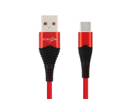Кабель USB VIXION (K26c) Type-C (1м) (красный)