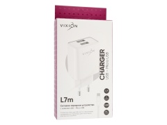 СЗУ VIXION L7m (2-USB/2.1A) + micro USB кабель 1м (белый)