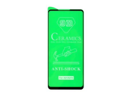 Защитное стекло керамическое для Samsung A217F Galaxy A21s (черный) (VIXION)