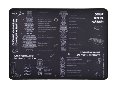 Коврик для мышки Vixion MP16 350x250х3 мм Раскладка для Windows