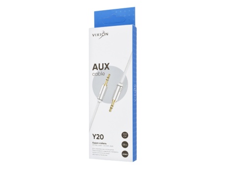 Кабель AUX VIXION (Y-20) 2 x Jack 3,5 (M) (1м) (белый)