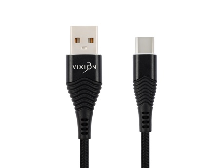 Кабель USB VIXION (K26c) Type-C (1м) (черный)