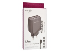СЗУ VIXION L7m (2-USB/2.1A) + micro USB кабель 1м (черный)
