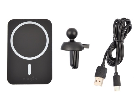 Держатель VIXION W14 Magsafe с беспроводным зарядом 15W (черный)