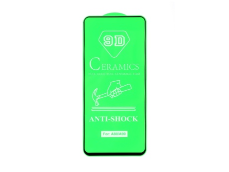 Защитное стекло керамическое для Samsung A805F/A905F Galaxy A80/A90 (черный) (VIXION)