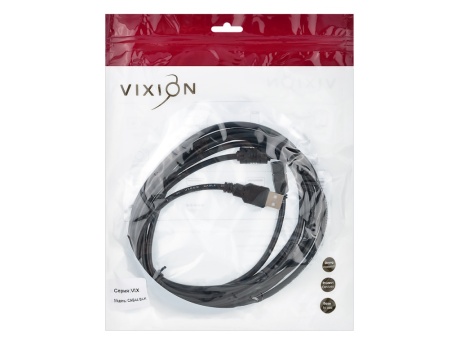 Удлинитель VIXION CAB44 USB 2.0 (M) - USB 2.0 (F) 3m (черный)