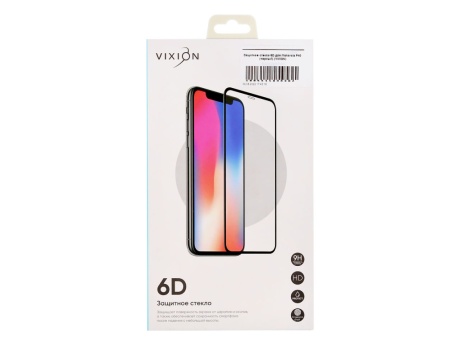 Защитное стекло 6D для Motorola P40 (черный) (VIXION)