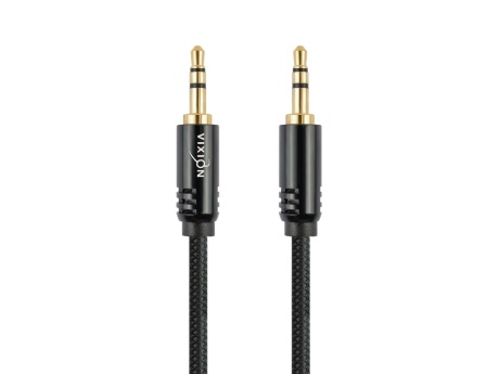Кабель AUX VIXION (Y-20) 2 x Jack 3,5 (M) (1м) (черный)