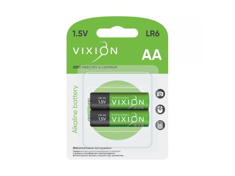 Батарейка Vixion алкалиновая LR6 - AA (блистер 2шт)