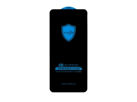 Защитное стекло 6D для Tecno Spark 9 Pro/8C/8P (черный) (VIXION)
