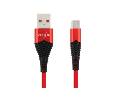 Кабель USB VIXION (K26m) microUSB (1м) (красный)