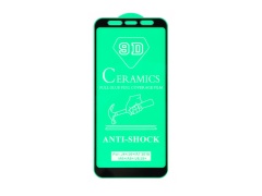 Защитное стекло керамическое для Samsung J415F/J610F/J810F/A750F/A730F/A605F (черный) (VIXION)
