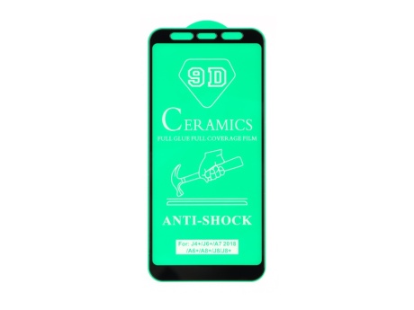 Защитное стекло керамическое для Samsung J415F/J610F/J810F/A750F/A730F/A605F (черный) (VIXION)