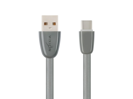 Кабель USB VIXION (K12c) Type-C (1м) силиконовый (серый)