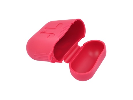 Чехол силиконовый для AirPods (розово/красный) (VIXION)